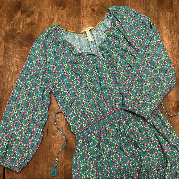 Matilda Jane Age of Aquarius Brilliant Daydream Smocked Midi Dress S Milkmaid - Picture 2 of 8